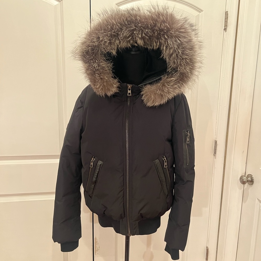 Men’s M Benisti real sliver fox hood jacket 
NEXT DAY SHIPPING